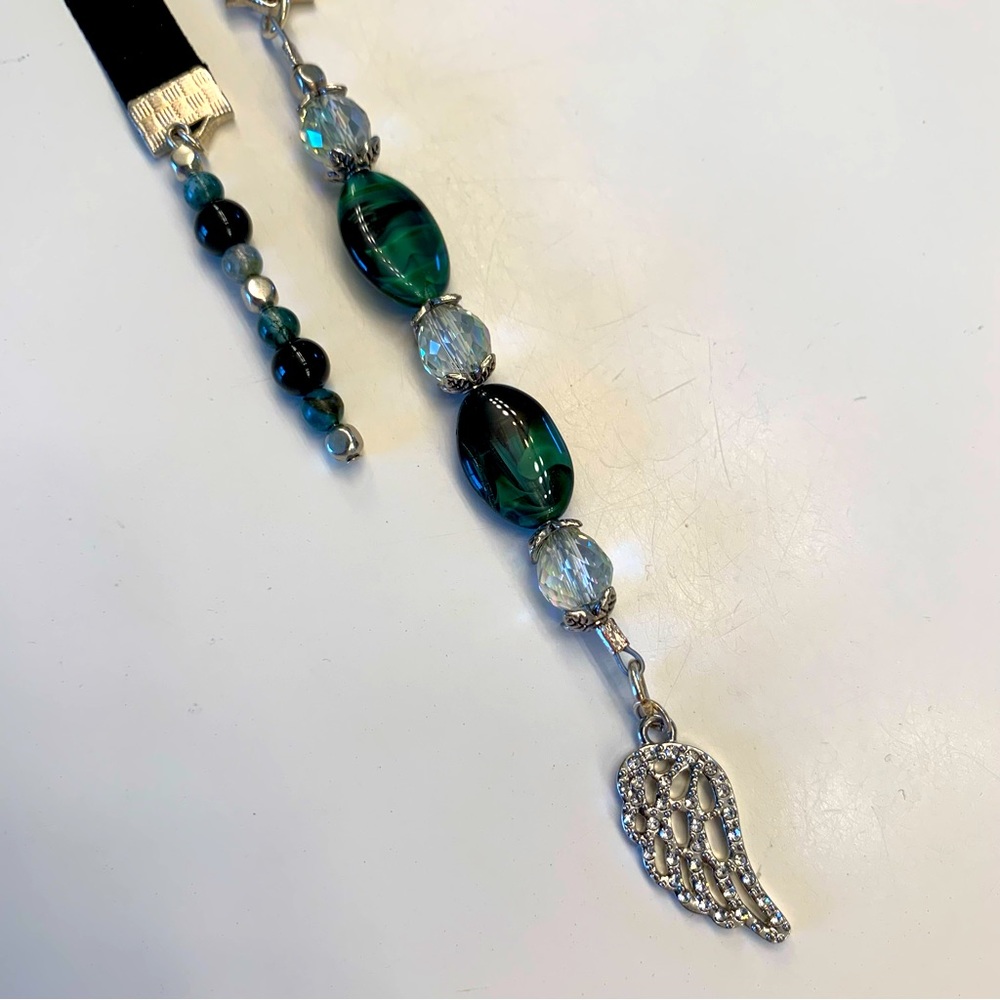 Bookmark- Beaded Velvet Ribbon